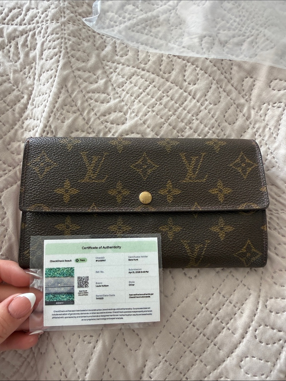 LOUIS VUITTON MONOGRAM SARAH WALLET authentic - Picture 12 of 12